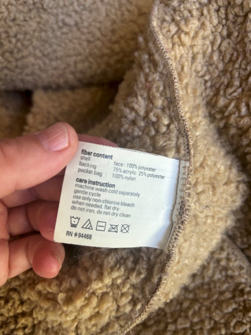 Faux suede shearling jacket - Picture 3 of 3